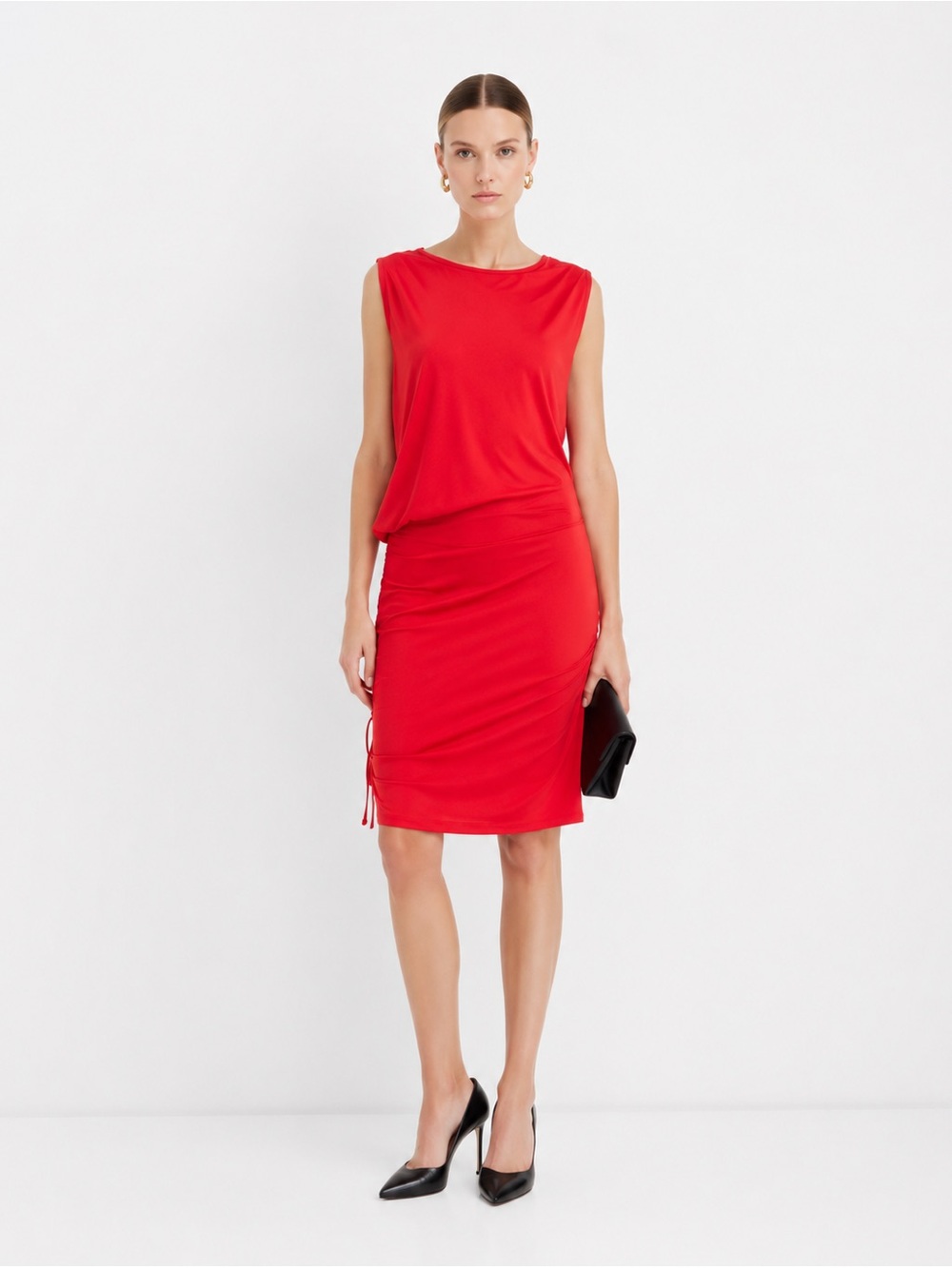 MM6 Maison Martin Margiela Red Tie Detail Dress size S